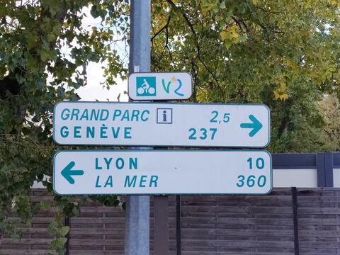 Panneau indication routière