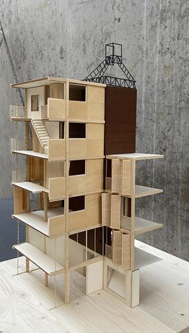 Maquette étudiante du projet "une autonomie partagée"