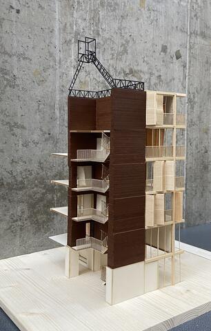 Maquette étudiante du projet "une autonomie partagée"