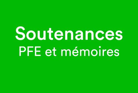 Soutenances PFE et mémoires