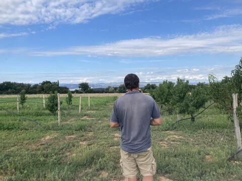 étudiants à la ferme des places