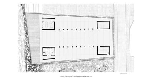 Plan RDC : Intégration entre un contexte urbain, de terre et d’eau - 1/100